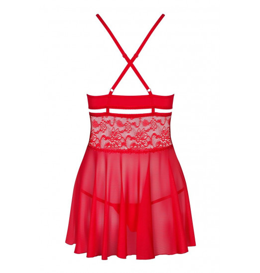 Расклешенный бэби-долл с изысканным цветочным кружевом