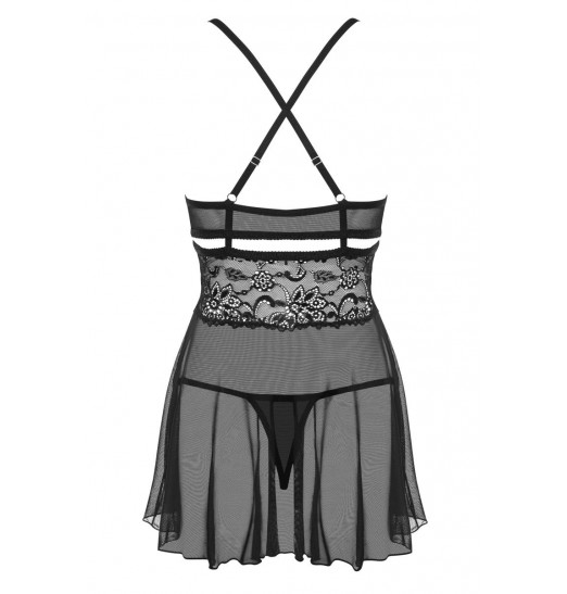 Расклешенный бэби-долл с изысканным цветочным кружевом