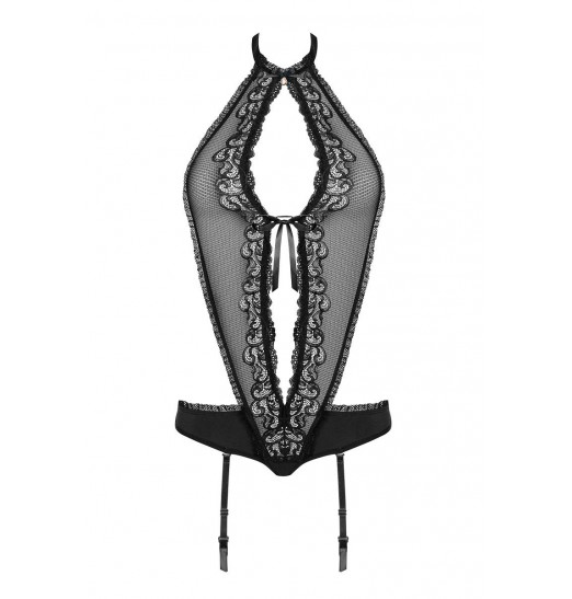 Оригинальное боди с пажами и открытой спинкой