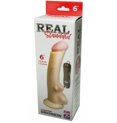 Вибратор REAL Standard на присоске - 15,5 см.