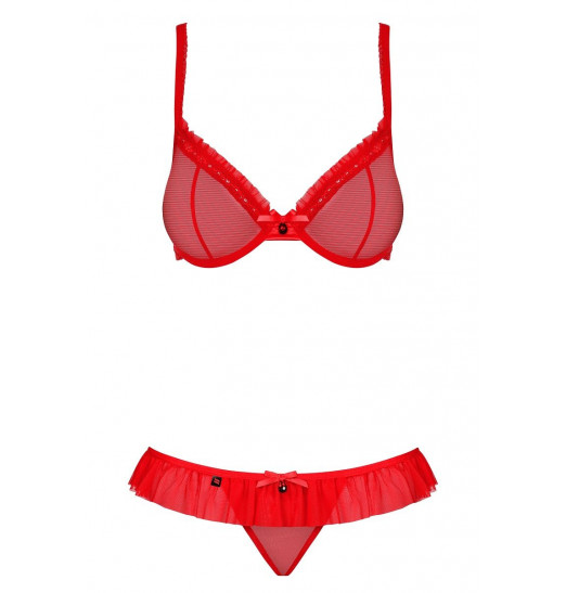 Полупрозрачный комплект с бантиками