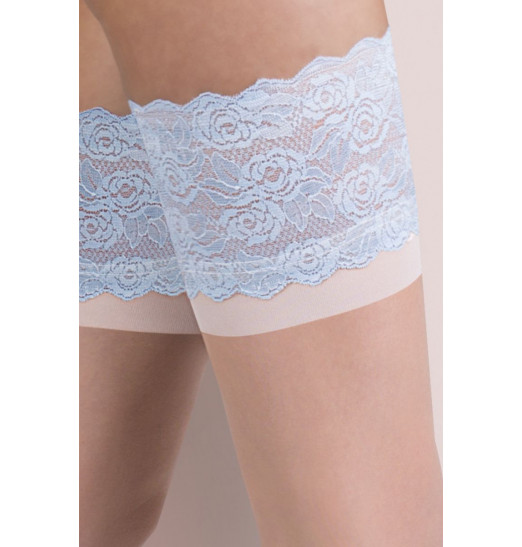 Чулки Katherine с ажурной резинкой на силиконе