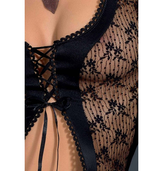 Коротенькая сорочка с цветочным кружевом Viola