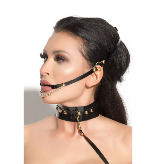 Декоративная уздечка-кляп Queen of hearts