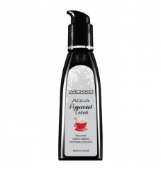 Лубрикант с ароматом мятного какао WICKED AQUA Peppermint Cocoa - 60 мл.