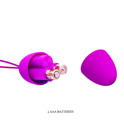 Лиловое гладкое виброяйцо с пультом ДУ Joanne