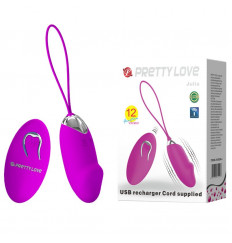 Лиловое виброяйцо Julia с выделенной головкой и пультом ДУ