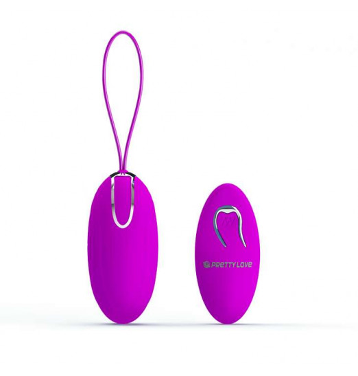 Виброяйцо с нежными волнистыми ребрышками Jacqueline на пульте ДУ