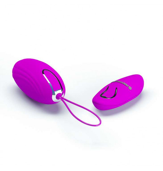 Виброяйцо с нежными волнистыми ребрышками Jacqueline на пульте ДУ