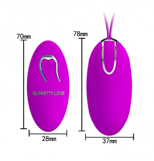 Виброяйцо с нежными волнистыми ребрышками Jacqueline на пульте ДУ