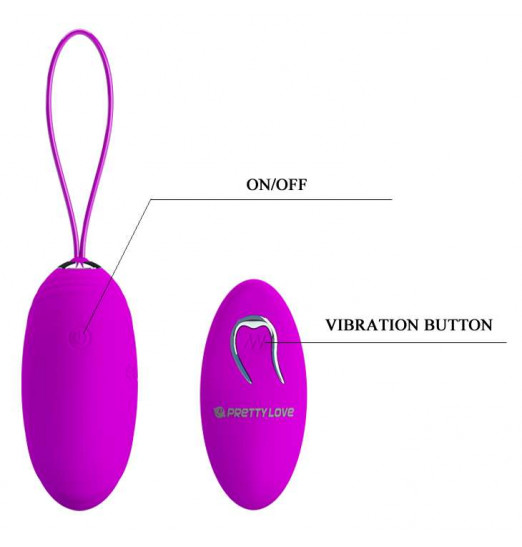 Виброяйцо с нежными волнистыми ребрышками Jacqueline на пульте ДУ