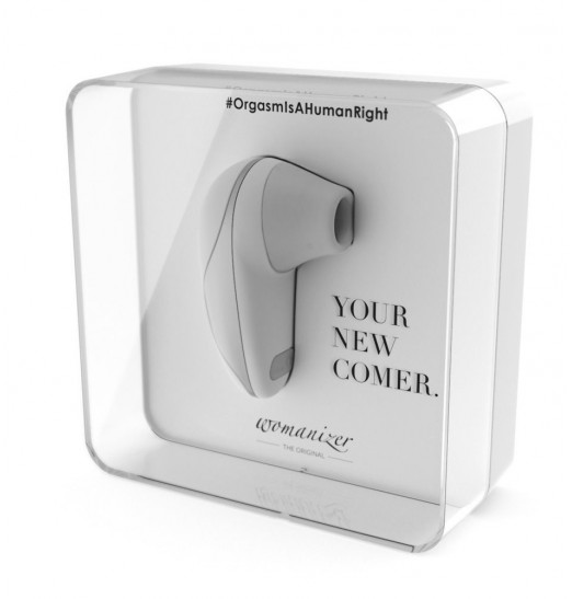 Бело-серебристый вакуумный стимулятор клитора Womanizer Starlet Бело-серебристый вакуумный стимулятор клитора Womanizer Starlet