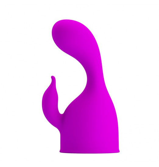 Насадка на жезловый вибратор с вагинальным и клиторальным отростками