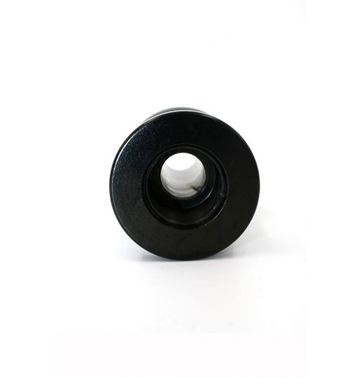 Чёрная полая анальная втулка с вставным поршнем