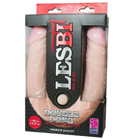 Двусторонний фаллоимитатор FLEX FIX - 46 см.