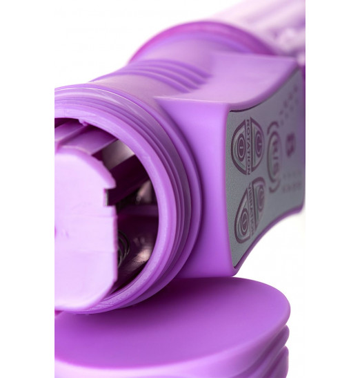 Фиолетовый вибратор High-Tech fantasy с бабочкой для клитора - 22,4 см.