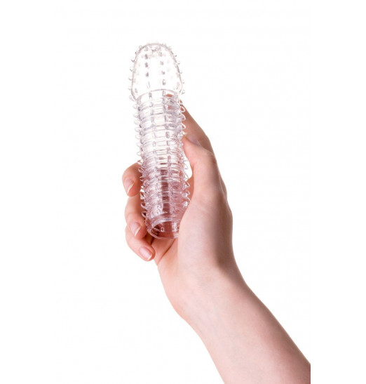 Прозрачная закрытая насадка на пенис TOYFA A-Toys - 15,2 см.