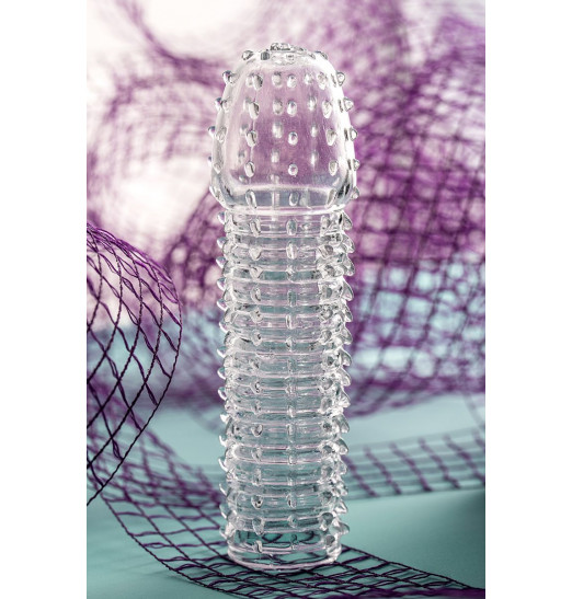 Прозрачная закрытая насадка на пенис TOYFA A-Toys - 15,2 см.