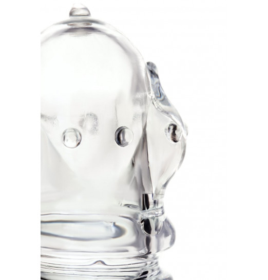 Прозрачная насадка на пенис TOYFA A-Toys с расширенной головкой - 15,3 см.