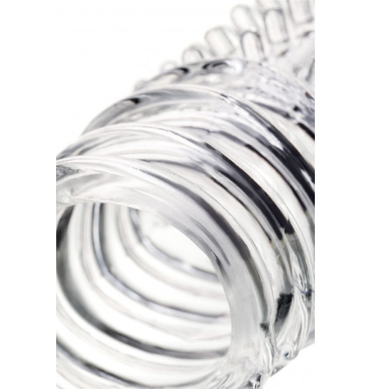 Прозрачная насадка на пенис TOYFA A-Toys с расширенной головкой - 15,3 см.