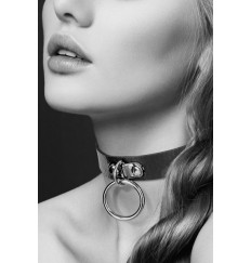 Узенький ошейник из полиуретана с кольцом