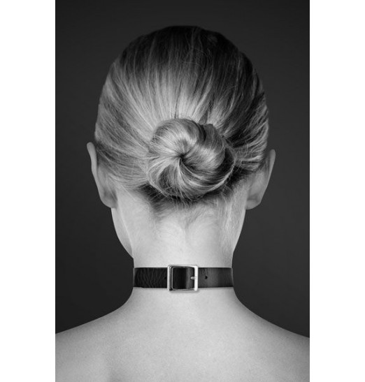 Узенький ошейник из полиуретана с кольцом