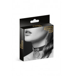 Узенький ошейник из полиуретана с кольцом