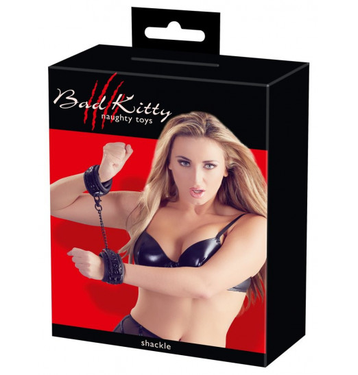 Наручники с геометрическим узором Bad Kitty Handcuffs