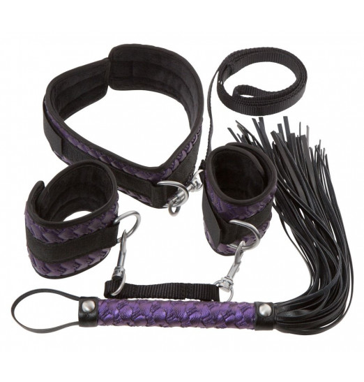 Чёрно-фиолетовый набор для бондажа Bondage Set