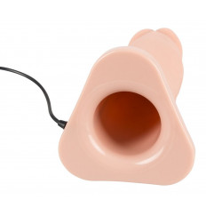 Полый вибрострапон на ремнях Vibrating Strap-On - 22,5 см.