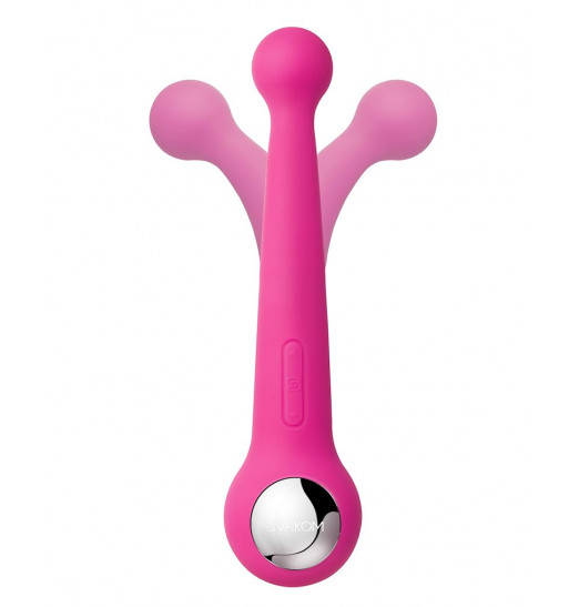 Вибратор Bonnie Plum Red с 2 моторами и гнущейся головкой - 20 см. Вибратор Bonnie Plum Red с 2 моторами и гнущейся головкой - 20 см.