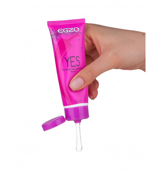 Согревающий лубрикант на водной основе Egzo Yes - 50 мл.