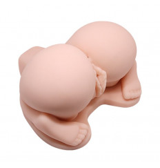 Реалистичная попка с 2 любовными тоннелями и вибрацией