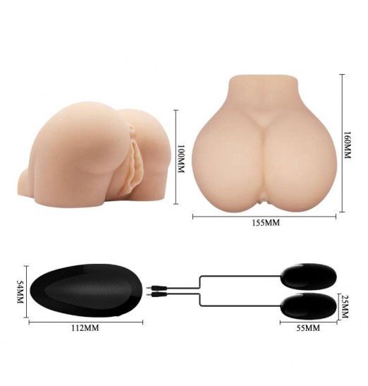 Вагина и анус с вибрацией в позиции догги-стайл