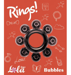 Чёрное эрекционное кольцо Rings Bubbles
