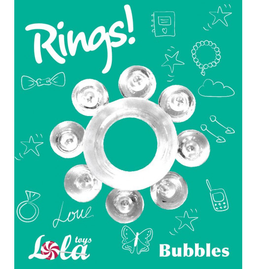 Прозрачное эрекционное кольцо Rings Bubbles