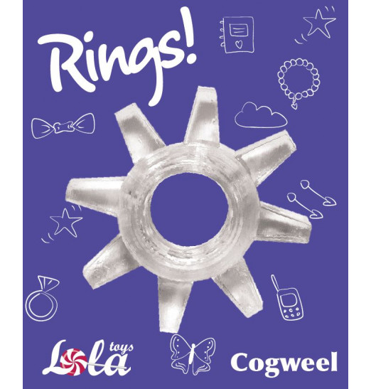 Прозрачное эрекционное кольцо Rings Cogweel
