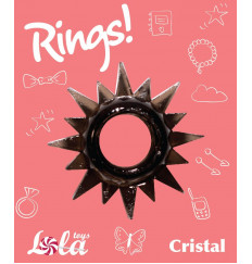 Чёрное эрекционное кольцо Rings Cristal