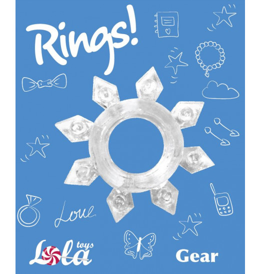 Прозрачное эрекционное кольцо Rings Gear