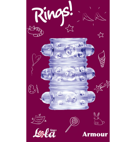 Фиолетовая насадка на пенис Rings Armour