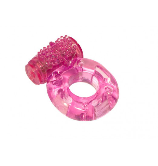 Розовое эрекционное кольцо с вибрацией Rings Axle-pin