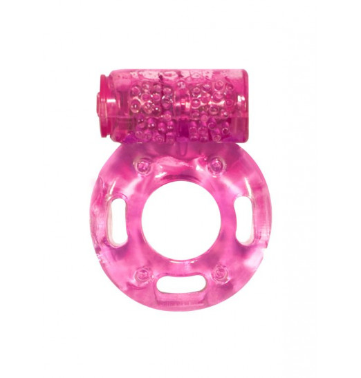 Розовое эрекционное кольцо с вибрацией Rings Axle-pin