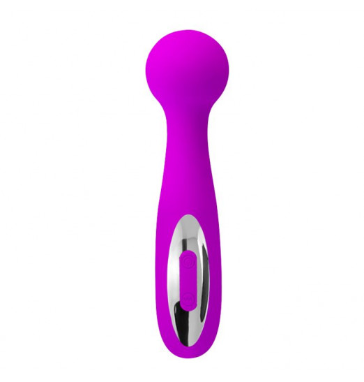 Лиловый жезловый перезаряжаемый вибратор Wade - 15 см.