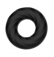 Чёрное эластичное эрекционное кольцо Super Soft