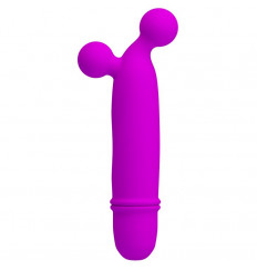 Лиловый вибратор Goddard со стимулирующими шариками - 11,8 см.