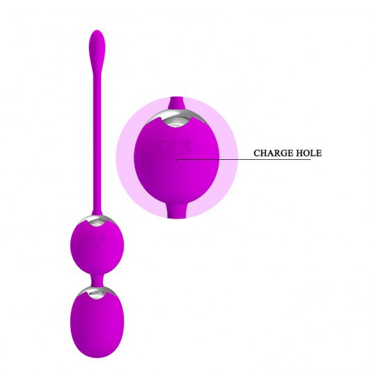 Лиловые вагинальные виброшарики Willie с пультом ДУ Лиловые вагинальные виброшарики Willie с пультом ДУ