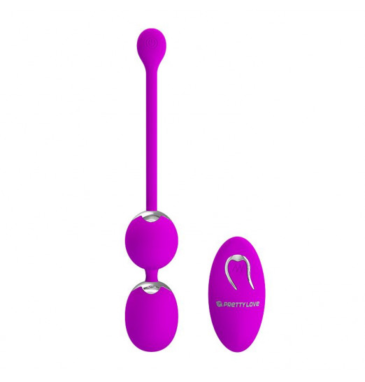 Лиловые вагинальные виброшарики Willie с пультом ДУ Лиловые вагинальные виброшарики Willie с пультом ДУ