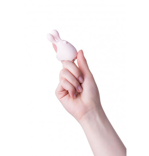 Нежно-розовая вибронасадка на палец DUTTY