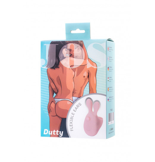 Нежно-розовая вибронасадка на палец DUTTY