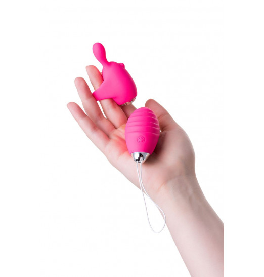 Розовый набор VITA: вибропуля и вибронасадка на палец